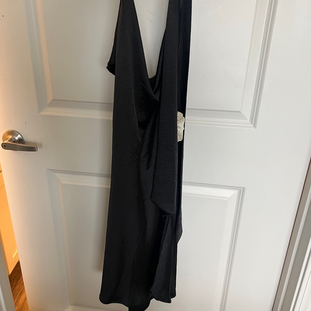 Altar’d State black halter silk dress